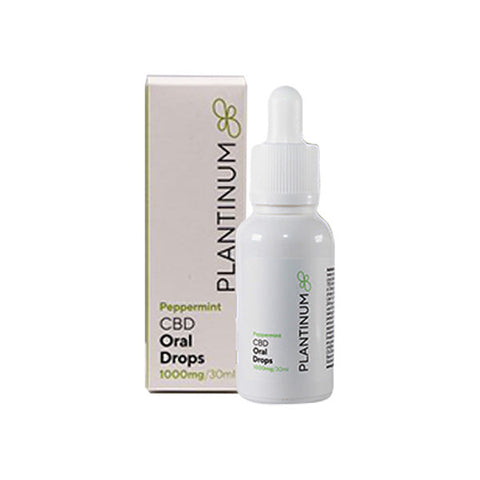 Plantinum CBD 1000mg CBD Peppermint Oral Drops - 30ml